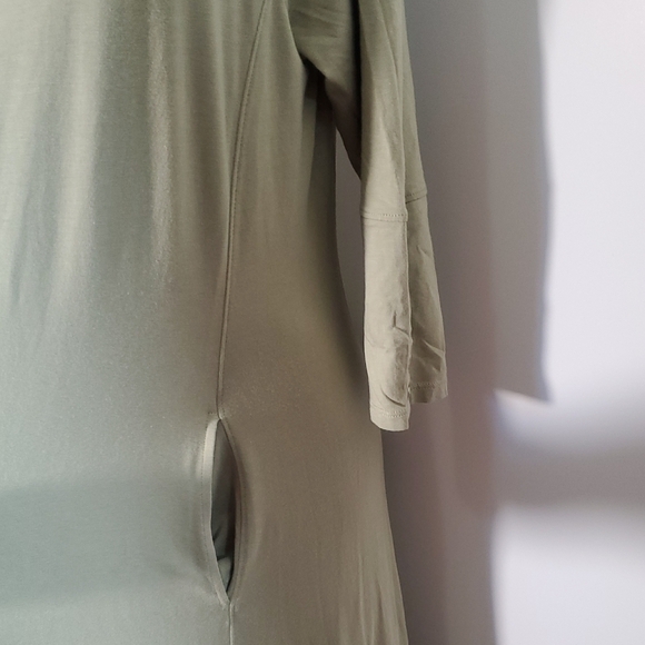 Soft Surroundings Elegant Olive Green Maxi Dress Size L - Picture 4 of 13